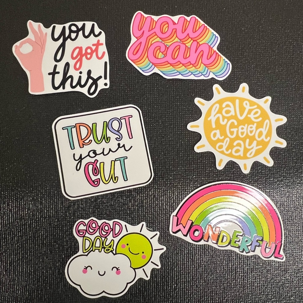 Sticker Pack - Colorful Inspirational Quotes & Rainbows